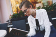 © SHOTPRIME STUDIO - education woman in glasses with book at table in cafe