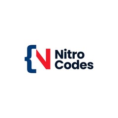 n letter mark code logo vector icon illustration