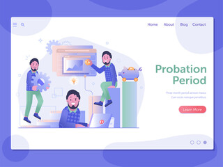 Wall Mural - Work Management Probation Period Web Page Banner