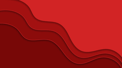 Wall Mural - Beautiful red wavy red background. Suitable for a postcard or business card.