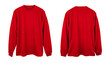 © Taeksang - Blank Jersey long sleeve T Shirt color red template front and back view on white background