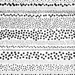 © flovie - Seamless black and white pattern. Polka dot print for textiles. Horizontal black lines on a white background. Vector illustration.