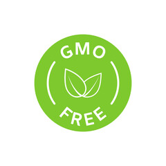 Leinwandbilder - GMO free icon. Healthy organic food concept. No GMO design elements for tags, product packag, food symbol, emblems, stickers. Healthy, eco, vegan, bio labels. Vector illustration