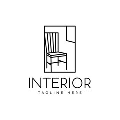 Sticker - interior design logo silhouette luxury classic chair room decoration