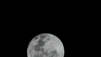 Wall Mural - Full moon completes an orbit around the planet Earth.