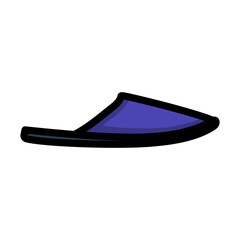 Canvas Print - Man Home Slipper Icon