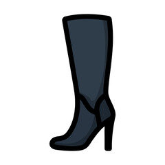 Sticker - Autumn Woman High Heel Boot Icon