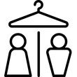 Changing room icon, Supermarket and Shopping mall related vector