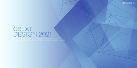 Abstract blue corporate background. Modern concept banner design template for business presentation and technology. Vector