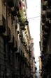 Dark narrow alley in Naples, Italy