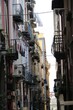 Narrow dark alley in Naples, Italy