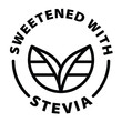 © Revolutionizzed - sweetened with stevia black outline label icon on transparent background