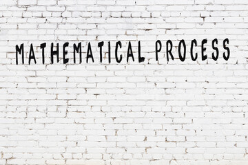 Black chalkboard with inscription mathematical process on in