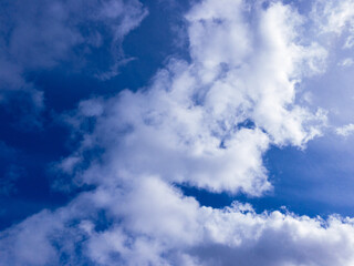 blue sky with cloud closeup