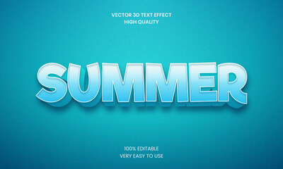  Summer 3d Editable Text Style Effect Mockup Premium Vector