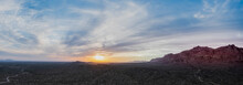 Sunset Near The Mountains Just East Of Apache Junction