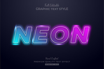 Sticker - Neon Gradient Glow Editable Text Effect Font Style