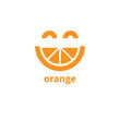 Orange logo. Smiling orange icon