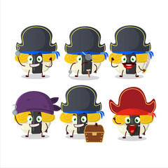 Sticker - Cartoon character of tamago sushi with various pirates emoticons