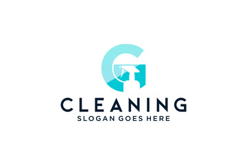 Letter G for cleaning clean service Maintenance for car detailing, homes logo icon vector template.