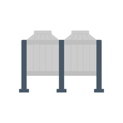 Oil gas tank vector icon. Industrial container for storage natural gas, petroleum liquid i.e. crude, gasoline, diesel. For refinery, manufacturing, production industry in factory, petrochemical plant.