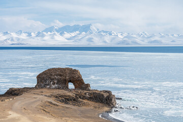 Sticker - Namtso lake landscape of the holy elephant