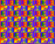 © IGOR - Faces on a blue-red background. Use it for textures and for design.