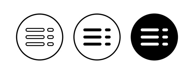 Menu Icons set. web menu icon