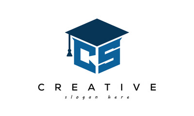 Letter CS Creative Education and Learning logo and icon design