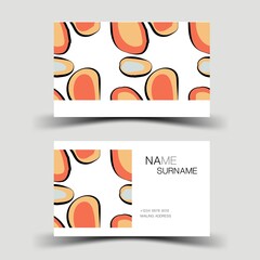 Red business card template design. With inspiration from the abstract.