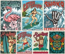 Surfing Paradise Vintage Posters