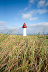 Wall Mural - lighthouse list west along the north sea coast, sylt, schleswig-holstein, germany