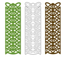 Knotted Decorative Element In Celtic Style, With Bonus Variations.