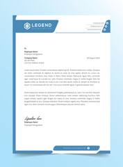 Cyan Letterhead template vector, minimalist style, printing design, business template, Clean Print-ready Style Colorful, layout, Blue  background concept