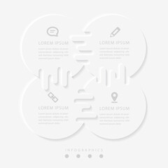Wall Mural - vector elegant simple refined style infographic design ui template labels and icons