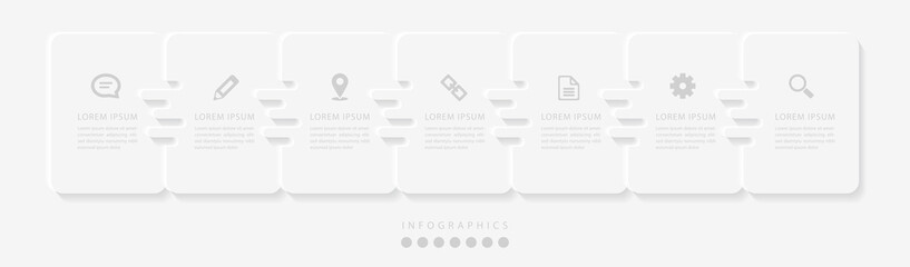 Wall Mural - vector elegant simple refined style infographic design ui template labels and icons