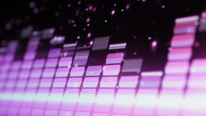 Music Equalizer bar. Audio waveform equalizer on screen black background. Music or sound wave on monitor. colorful sound visualizer abstract. gradient spectrum music graph. Digital graph glow in dark.