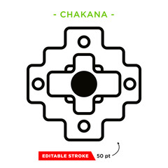 Inca Cross Chakana, Inti Raymi Ecuador, Peru emblematic symbol of an ancestral and cultural celebration of the Andean peoples for the winter solstice. Ethnic folk image. Tribe motif. Tribal. Pachamama