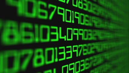 data code on computer screen