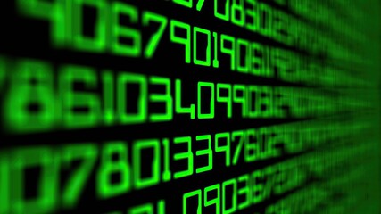 data code on computer screen