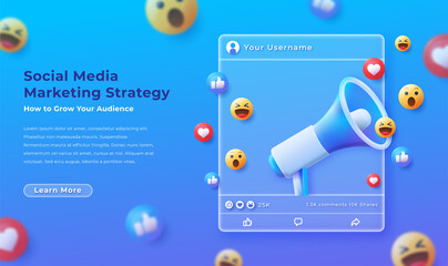 social media marketing illustration
