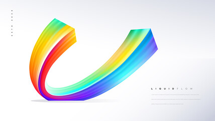 Wall Mural - colorful liquid wave background, dynamic 3d color flow vector element for website, brochure, poster.