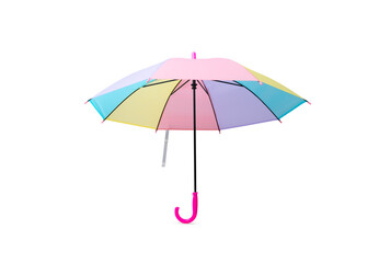 Wall Mural - umbrella pastel color or rainbow color on isolated white background