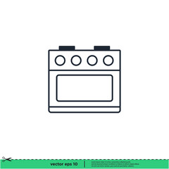 oven bakery icon vector illustration logo template