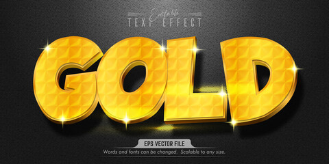 Gold text, gold style editable text effect