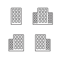 Canvas Print - Office building line icon