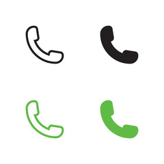 Sticker - Telephone vector icon