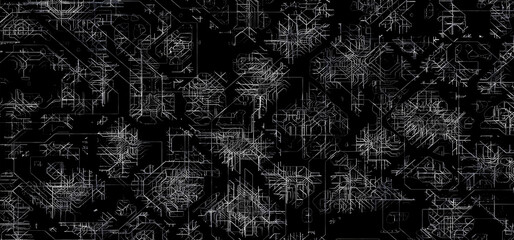 Wall Mural - Printed circuit board.Electronic computer technology.Tech science background.Electronic component texture.