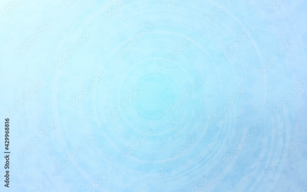 Fotomural 水紋と青海波の淡い背景素材 Ref
