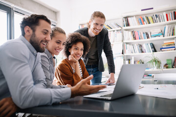Programmer working in a software developing company